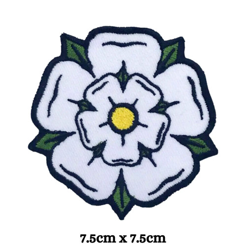 Yorkshire rose white - iron, sew