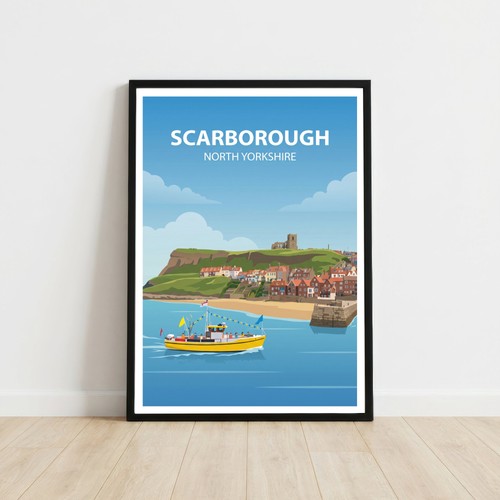 Poster viaggio scarborough - viaggio,