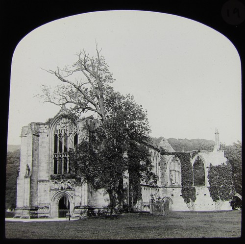 Magic lantern slide ruins - magic,