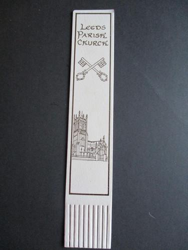 Leather bookmark leeds parish - leather,