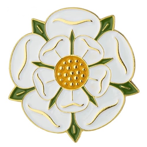 Yorkshire white rose enamel - yorkshire,